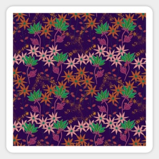 Wildflowers on Purple Sticker
